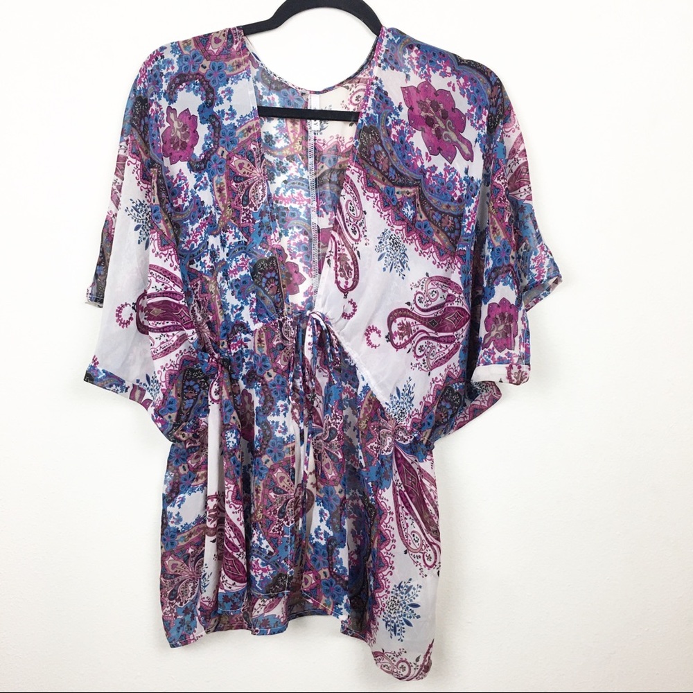 Studio Y Sheer Paisley Cardigan